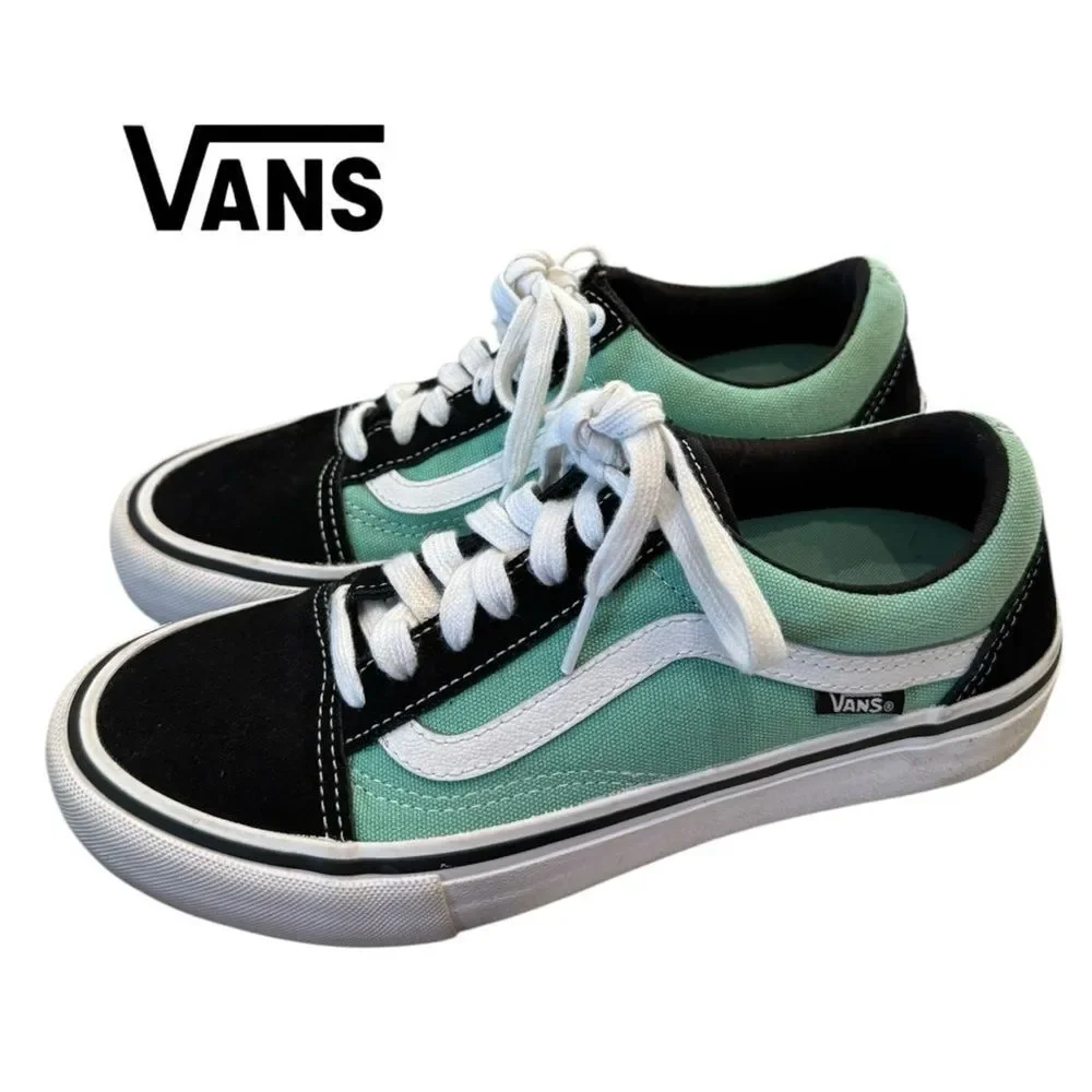 Vans Skate Old Skool Jade Black White Shoes Sneakers 6 38